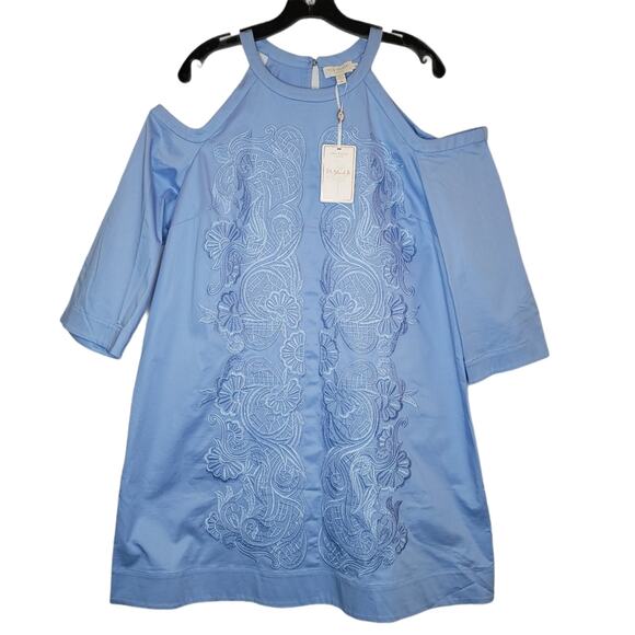 Ted Baker London Jettas Cut Out Embroidered Tapestry Shift Dress, Size 12, NWT - Picture 2 of 12